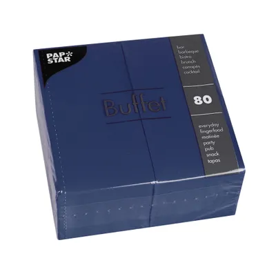 Produktbild von Papstar Servietten dunkelblau 33x33cm 2lagig 80 Stück