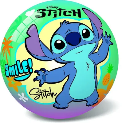 Produktbild von Der Stitch-Fußball, 23 cm Durchmesser, aufgepumpt und in einer Netzverpackung