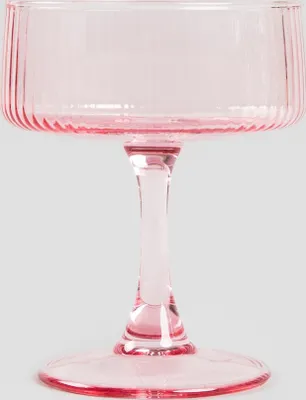 Produktbild von HOMLA DOLORE rosa geriffeltes Glas 0,23 l