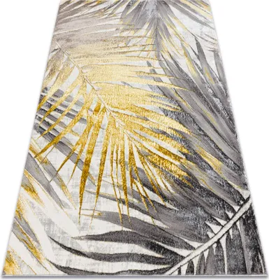 Produktbild von BLISS Z217AZ276 Teppich gold / grau – Palmenblätter, modern, strukturell Gelb 180x270 cm