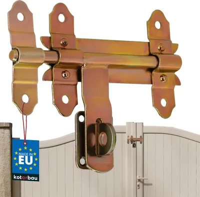 Produktbild von KOTARBAU® Torriegel Garagentorriegel 150 mm verzinkter Stahl Türriegel Gartentor Schloss Schlossriegel Garagentor Schloss Schließblech Riegelschloss Türscharniere Torscharniere Schieberiegel Bolzenriegel