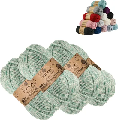 Produktbild von 5 x 100g Strickgarn Kartopu Melange Wool Strick-Wolle Häkelgarn Wolle Farbwahl