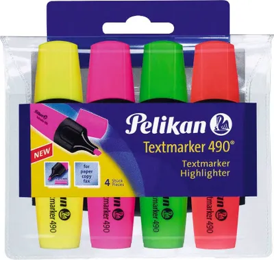 Image de Surligneur Pelikan 490 étui de 4 rechargeables