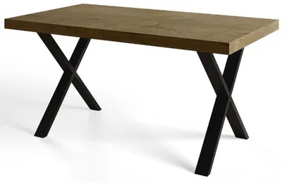 Image de Table de Salle à Manger 160x90 cm, Table Cuisine avec des Pieds Métalliques Robustes, Collection Loft X, Lefkas