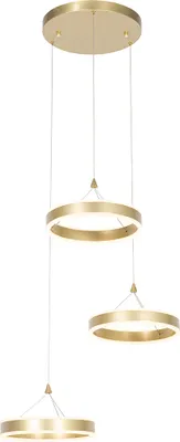 Produktbild von Hängelampe Messing Rund inkl LED 3 Stufen Dimmbar 3 Licht Lyani