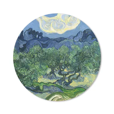 Produktbild von MuchoWow® Mauspad Mousepad Die Olivenbäume - Vincent van Gogh 50x50 cm - Mousepads - Maus Mat - Pad - Mausunterlage - Vinyl