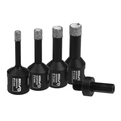 Produktbild von Vakuumgelöteter Diamantkernsatz 6, 8, 10, 12 Mm + Adapt - Ded1592Sz01
