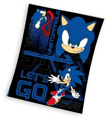 Productafbeelding van Sonic fleece plaid Unstoppable - 130 x 170 cm
