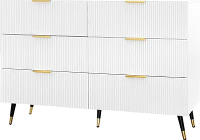 Produktbild von Fortuna Lai Sideboard - Kommode mit 6 Schubladen und viel Stauraum - Weiß