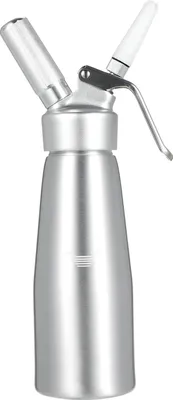 Obrázek produktu pro 500 ml extrémně odolná šlehačka z hliníku, profesionální dávkovač šlehačky se 3 různými plastovými koncovkami a čisticím kartáčkem