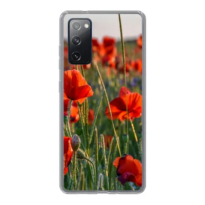 Produktbild von MuchoWow® Handyhülle Schutzhülle Hülle für Samsung Galaxy S20 FE Blumen - Mohnblumen - Natur - Rot Silikon Softcase Handy Hülle - Abdeckung