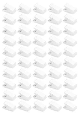 50 transparente selbstklebende Fotoclips, Federclips, 13x26x13 mm