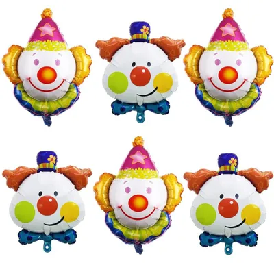 6 Folienballons Circus Tiere 60-80 cm Mehrfarbig Partydeko