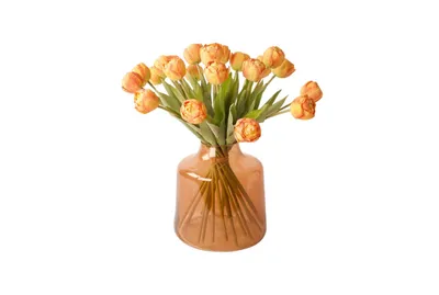 Produktbild von WinQ - Künstlicher Strauß mit 21 Tulpen in Orange - ohne Vase