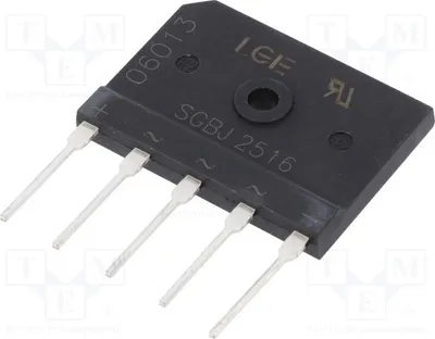 Obrázek produktu pro 1x Třífázový usměrňovač Urmax: 1,6 kV, If: 25 A, Ifsm: 300 A, typ SGBJ2516, třífázový