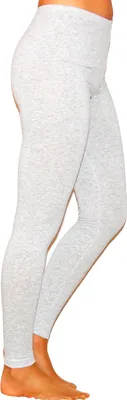 Produktbild von Thermo Leggings leggins Hose lang aus Baumwolle Fleece warm dick weich hellgrau M