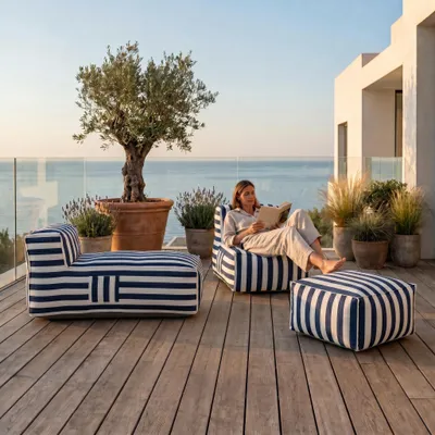 Produktbild von MUFFO Gartenlounge-Set SOFT SET 2 Blau