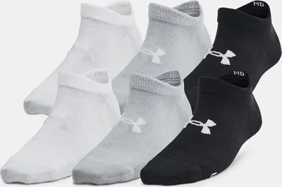 Produktbild von Under Armour Ua Yth Essential No Show Kindersocken, 6er-Pack, Schwarz 1382610-004__SM