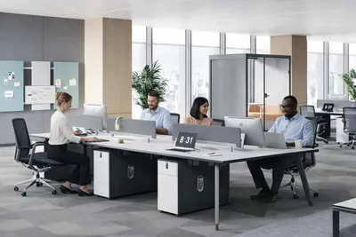 Immagine prodotto di Scrivania da lavoro bianca di design - Scrivania da ufficio esclusiva - Mobili in legno pregiato