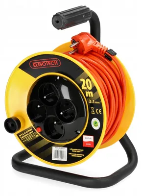 Produktbild von Elgotech Garten Trommel-Verlängerungskabel 20m 4 Steckdosen