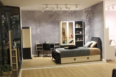 Productafbeelding van Moderne complete kinderkamerset: bed, kledingkast, boekenrek