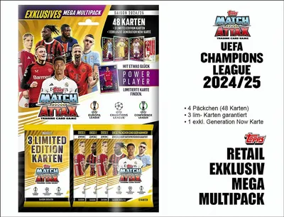 Produktbild von Match Attax Champions League 2024/25 - Trading Cards - 1 Exklusiv Mega Multipack