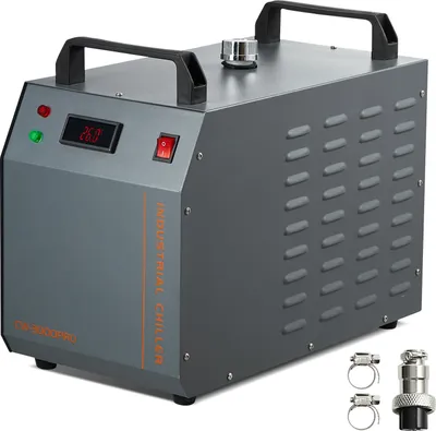Zdjęcie produktu dla SucceBuy CW-3000(PRO) Przemysłowy agregat wody lodowej, chłodzony powietrzem system chłodzenia 150 W, zbiornik 12 l, przepływ 18 l/min, grawerka laserowa
