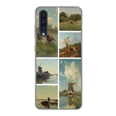 Produktbild von MuchoWow® Handyhülle Schutzhülle Hülle für Samsung Galaxy A30s Kunst - Collage - Niederlande Silikon Softcase Handy Hülle - Karteninhaber