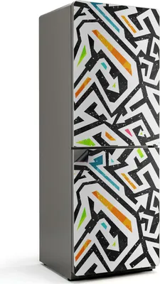 Zdjęcie produktu dla Abstrakcyjny wzór linii - Magnetyczna osłona lodówki - Folia dekoracyjna magnetyczna do kuchni - Magnetyczna dekoracja lodówki - Samoprzylepna tablica magnetyczna - Folia magnetyczna na drzwi lodówki - 70x190 cm