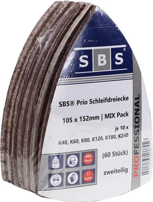 Produktbild von Prio Multischleifer Schleifpapier 105x152 mm 60 Blatt Klett Schleifscheiben Sortiment