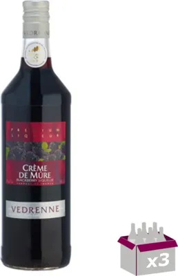 Produktbild von Lot de 3 Vedrenne - Crème de mûre 15° - 1L