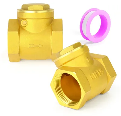Obrázok produktu pre Elzusha - 2 kusy mosadzné spätné ventily 1/2" - Zabraňujú spätnému toku vody, oleja a plynu