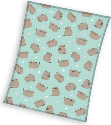 Produktbild von Fleecedecke Überwurf 150x200 Pusheen Kätzchen Grün