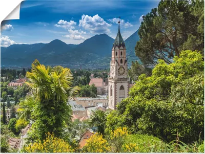 Produktbild von ARTland Poster Meran Idyllischer Blick über die Stadt Größe: 60x45 cm