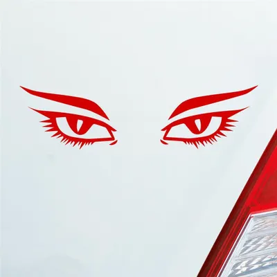 Produktbild von Auto Aufkleber Augen Frau Sexy Eyes Tuning 15x4 cm Rot Sticker Heckscheibenaufkleber