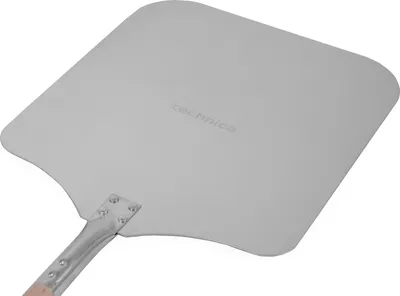 Zdjęcie produktu dla Łopatka do pizzy TECHNIQUE 310 x 355 x 660 mm – kwadratowa łopatka do pizzy Ergonomiczny drewniany uchwyt – łopatka do pizzy z aluminium – idealna do pieca kamiennego i pieca gazowego do pizzy