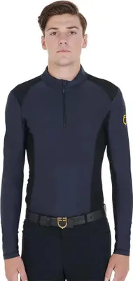 Produktbild von Equestro Technical Training Langarm-polo Blau XS Herren Blau XS