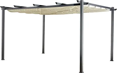 Produktbild von Freistehende Pergola 3 × 4m CASSIS beige - Aluminiumstruktur