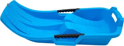 Produktbild von KHW Kinderbob Schlitten 79 cm Iceblue | robuster Kunststoffrodel mit Brems- & Lenkfunktion | inkl. Zugseil | Germany |