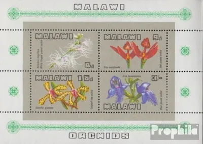 Produktbild von Briefmarken Malawi 1969 Mi Block14 (kompl.Ausg.) postfrisch Einheimische Orchideen