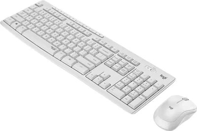 Obrázok produktu pre Logitech MK295 Silent, Plná veľkosť (100 %), Bezdrôtový, RF Wireless, QWERTY, Biela, Obsahuje myš