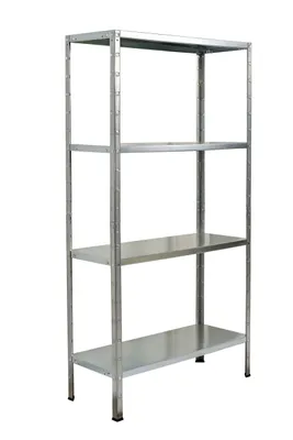 Produktbild von SCHULTE Regalwelt Steckregal mit 4 PowerMAX Fachböden, 65 kg Tragkraft, 190x100x40 cm (HxBxT), verzinkt (Lagerregal, Werkstattregal, Kellerregal