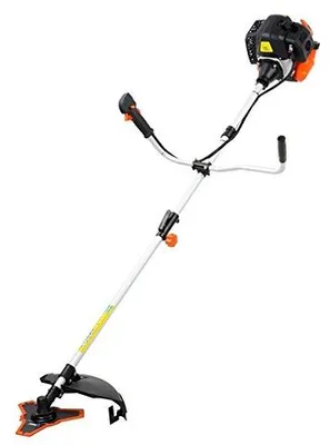 Immagine prodotto di Tagliaerba a benzina, 52 cc, motore da 3 HP, larghezza di taglio di 32 cm, con filo e lama, colore nero