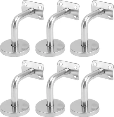Image de 6 supports de main courante murale en acier inoxydable 304 avec palier solide et rampe d'escalier