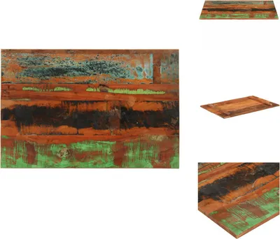 Productafbeelding van vidaXL Rechthoekig tafelblad, 60x90 cm, 15-16 mm, massief gerecycled hout - Tafelbladen