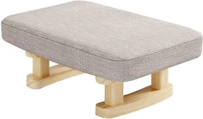 Productafbeelding van Famanu hocker met een beklede kussenzitting - wit