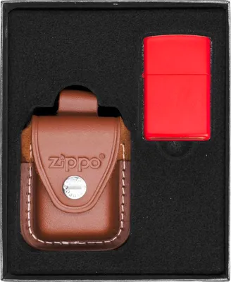 Produktbild von ZIPPO Feuerzeug ROT MATT Geschenkset Nr. 4