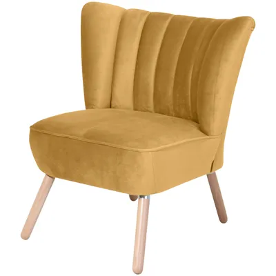 Produktbild von Max Winzer Sessel Alessandro - Samtvelours mais - Maße: 70 x 66 x 80 cm