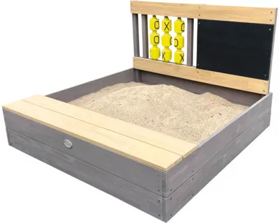 Immagine prodotto di AXI | Kitty - Sabbiera con panchina | Sabbiera con spazio di archiviazione e coperchio Grigio, Marrone | Sabbiera in legno, legno di Hemlock | Facile da costruire, conservare | Da 3 anni