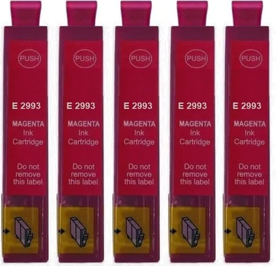 Image de 5 cartouches compatibles T2993 - T29XL magenta pour Epson Expression Home XP-235 245 247 255 257 257 332 335 342 345 352 355 432 435 442 445 445 452..